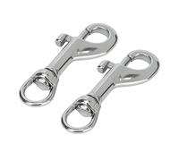 HEEPDD 2pcs de Gancho de Rango de Pernos con un Pecho para Collar de Perros 65 Mm de Acero Inoxidable de Grado Marino para Buceo, Pesca y Llaves Ganchos Giratorios para Cuello de Perro 65 Mm de