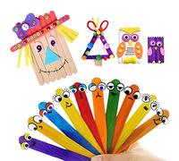 HEEPDD 300 Palitos de Madera para Manualidades, Coloridos Palitos de Helado de Madera para Manualidades de Verano, con Material de Natural para Proyectos de Arte en el Hogar,