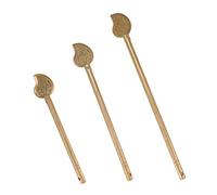 HEEPDD 3PCS Perno en Forma de Hoja Pasador de Bloqueo, Pestillos y Pernos Perno de Pestillo Antiguo Chino Pestillos de Llave de Seguridad Cerrojo de Brazo de Bloqueo para Muebles Puerta Cofre