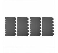 HEEPDD 4 Juegos de Pestañas Divisorias A6 con Forma de Delfín, Divisor de Página de Plástico PP Resistente Al Agua, índice Extraíble para Carpeta de Cuaderno A6, Oficina Escolar (BLACK)
