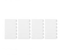 HEEPDD 4 Juegos de Pestañas Divisorias A6 con Forma de Delfín, Divisor de Página de Plástico PP Resistente Al Agua, índice Extraíble para Carpeta de Cuaderno A6, Oficina Escolar (WHITE)