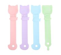 HEEPDD 4 Unids Gato Tira Comederos, Multifuncional Squeeze Diseño Fácil de Limpiar Gato Alimentación Cucharas para Gatos Gatitos y Pequeñas Mascotas