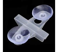 HEEPDD 40 Piezas de Soporte de Abrazadera Separadora de Ventosa de Peces de PVC, Soporte Divisor de Acuario Duradero para la Cría de Peces de 2,8 Cm de Diámetro de Ventosa (White)