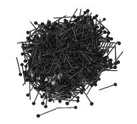 HEEPDD 400 Ojos de Seguridad de Vidrio Negro de 2 Mm, Suministros para Manualidades con Instalación de Aguja para Hacer Muñecas en Miniatura y Juguetes de Peluche