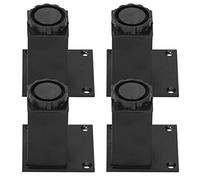 HEEPDD 4pcs Establece Muebles de Muebles, Altura Ajustable Soporte para el sofá Patas de Reemplazo de Aluminio Aleación de Aluminio para Sillas de de sofá Nan (Pies Cuadrados Para Gabinete 80mm-Negro)