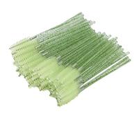 HEEPDD 50 Cepillos Desechables de Nailon para Pestañas, Varita Espiral Portátil para una Fácil Aplicación de Rímel, Ideal para Viajes y Maquilladores, Herramienta de Extensión de Pestañas (GREEN)
