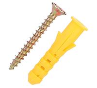 HEEPDD 50 Sets Anchors y Tornillos de Paneles de Yeso, Tornillos de Plástico de Pared de Expansión de Plástico de Autoaproqueo para Estatutos de la Foto (Φ8 mm 50 piezas/paquete)