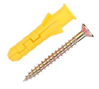 HEEPDD 50 Sets Anchors y Tornillos de Paneles de Yeso, Tornillos de Plástico de Pared de Expansión de Plástico de Autoaproqueo para Estatutos de la Foto (Φ10 mm 25 piezas/paquete)