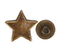 HEEPDD 50 Sets Star Rivets Studs, 14 Mm Cinco Remaches de Estrellas Puntiagudos Tachuelas de Tachuelas de y Espigas para Bolsas de Ropa de Cuero Cabricadura de Cuello para Perros Nan (Bronce antiguo)