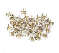 HEEPDD 50 Unids Crystal Claw Beads Nailhead DIY Moda Rhinestone Nailhead Studs Plata/Oro Base Punk Picos Remaches Decorativos para DIY Cuero-Craft(Plata)