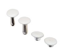 HEEPDD 500 Juegos de Remaches de Cuero, Remaches Redondos de Doble Cubierta de Hierro Blanco para Manualidades de Cuero, Ideales para Proyectos de Bricolaje, Accesorios y Artículos de Moda