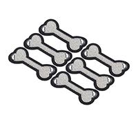 HEEPDD 6 Parches, Diseño de Hueso de Perro, Parche de Tela Bordado de Algodón con Adhesivo para Planchar, para Ropa, Sombreros, Manualidades del Hogar