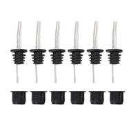 HEEPDD 6 Piezas de Liquorador de Licores y Adaptador Kit de Vertido de Vino, Verteros de Botellas de Acero Inoxidable con Adaptadores de Silicona Sellados para el Restaurante de Bares