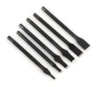 HEEPDD 6Pcs Negro ranurado Punta Recta Plana punzón Corte Cuero artesanía DIY Herramienta para Billetera Tarjeta fotográfica 3 mm 5 mm 6 mm 8 mm 10 mm 12 mm