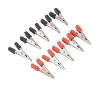 HEEPDD Abrazadera para Cargador de Batería, 20 Piezas, Pinzas de Cocodrilo con Aislamiento Completo, Abrazadera de Prueba Eléctrica de Acero Inoxidable para Uso Automotriz en el Hogar y la Escuela