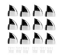 HEEPDD Abrazaderas de Partición de Vidrio de 12 Piezas, de Fijación de Panel con Acabado Brillante Resistente a los Arañazos para Abrazadera de Soporte de Divisor de Escritorio de