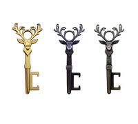 HEEPDD Abren de Botellas de Ciervos, Colgante de Llave Retro, Abrel de Botella Portátil, Aleación de Zinc, Diseño Exquisito, para Amantes de la Cerveza Nan (Dorado)