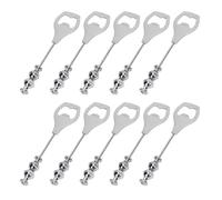 HEEPDD Abridor de Cerveza con Cuentas, Diseño Artesanal Duradero de Acero Inoxidable, Juego de 10 Piezas para Uso Doméstico y de Fiesta