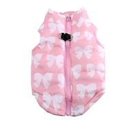 HEEPDD Abrigos Cálidos de Invierno para Perros de Algodón, Chaqueta para Mascotas con Lazo de Camuflaje a la Moda, con Cremallera, Orificio para Correa para Perros Pequeños y Gatos, Ropa para (M)