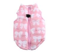 HEEPDD Abrigos Cálidos de Invierno para Perros de Algodón, Chaqueta para Mascotas con Lazo de Camuflaje a la Moda, con Cremallera, Orificio para Correa para Perros Pequeños y Gatos, Ropa para (L)