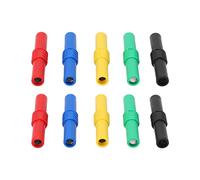 HEEPDD Acoplador Tipo Banana Aislado de 4 Mm, Chapado en Latón de PVC, Fuerte Conectividad para Inversores y Equipos Industriales