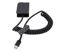 HEEPDD Adaptador de Carga Tipo C DMWDCC8 Adaptador Acoplador de Paquete de BateríA Ficticio Compatible con FZ200, G5, G7, Descodificado Completamente, Cable Flexible de 35-90 Cm, BateríA Nan de 8,4