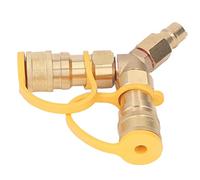 HEEPDD Adaptador de Conexión Rápida Divisor en Y de Gas, Conector Bidireccional de Goma Y Latón de 3/8 Pulgadas para Parrillas Hornos