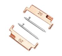 HEEPDD Adaptador de Correa de Reloj de Metal, Correas de Reloj Inteligente de Metal con Fácil Conexión de Barra de Resorte para Correas de de 20 Mm a 22 Mm, Usuarios de Relojes (par)
