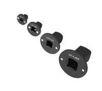 HEEPDD Adaptador de Zócalo de Perfil bajo, Adaptador de Zócalo de bajo Perfil de 4 Piezas Conjunto de de bajo con Imán que Contiene el Dispositivo de Acero Inoxidable Insertar de de bajo 1inx3/4in
