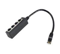 HEEPDD Adaptador Divisor RJ45 Excelente Transmisión 1 a 4 Puerto para Adaptador de Cable para Todas Las Conexiones de Banda Ancha