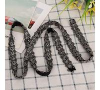 HEEPDD Adorno de Cuentas, Cinta de Perlas, Blanco y Negro, 1 Yarda, para Decoración DIY de Vestidos de Novia con Tamaños de 1 Cm y,5 Cm (Cuentas de tubo cuadrado de color pistola de,5)