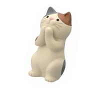 HEEPDD Adorno de Gato, Soporte de Teléfono de Escritorio de Gato de Resina para Decoración del Hogar y Adorno de de Jardín, Estatuilla de Linda, Decoración del Hogar Nan Sintética (Broche De Manos