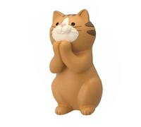 HEEPDD Adorno de Gato, Soporte de Teléfono de Escritorio de Gato de Resina para Decoración del Hogar y Adorno de de Jardín, Estatuilla de Linda, Decoración del Hogar Nan Sintética (Cierre de Manos