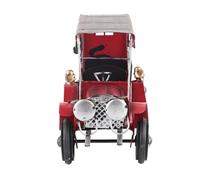 HEEPDD Adorno de Hojalata Vintage, Modelo de Coche Clásico, Adorno de Hojalata Vintage, Decoración de Escritorio de Coche Antiguo en Miniatura Roja de 7,5 Pulgadas para Oficina, Hogar, Bar,