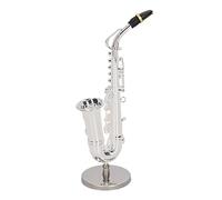 HEEPDD Adorno de Saxofón Alto, Modelo de Instrumento Musical de Metal, Ideal para Decoración de Sala Musical en el Hogar y la Oficina