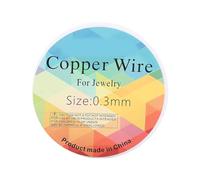 HEEPDD Alambre de Cobre Calibre 28, 15 M, 0,3 Mm, Alambre para Abalorios para Hacer Joyas, Fino Antioxidante para Arreglos Florales, Anillos, Collares DIY (GOLD)