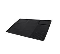 HEEPDD Alfombrilla de Silicona para Barra de café, Súper Absorbente, Antideslizante, con Borde Elevado, 23,6 por 15,7 Pulgadas, para Estaciones de café de Cocina Casera y Protección de