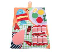 HEEPDD Alfombrilla para Olfatear Perros, Diseño a Prueba de Mordeduras de Felpa para Estimulación Mental y Limpieza de Dientes con Juego de Rompecabezas de Comida Oculta para (Menú Barbacoa)