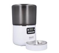 HEEPDD Alimentador Automático para Mascotas de Acero Inoxidable 304 Dispensador Inteligente de Comida Seca para Gatos Temporizados 4L Dispensador Automático de Alimentos para Mascotas para