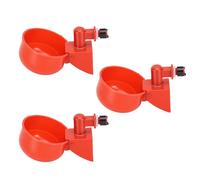 HEEPDD Alimentador de Agua para Pollos, Bebedero Automático para Pollos, Paquete de 10 Unidades de Acero Inoxidable con Resorte de Plástico para Aves de Corral, Kit de Alimentador de Agua para, (10