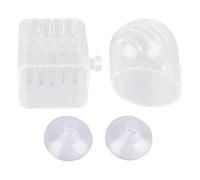 HEEPDD Alimentador de Cono de Acuario con Diseño Transparente, Potentes Tazas de Succión, Evitar Desechos y Material de Vidrio para la Alimentación de Pescado Rojo Nan