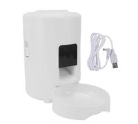HEEPDD Alimentador de Mascotas WiFi, Alimentador Automático de Mascotas Inteligente 2L Aplicaciones de Gran Capacidad Control de Control Cronometrado Alimentación Dual USB/batería con (White)