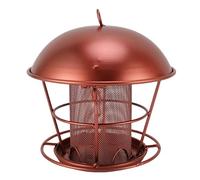 HEEPDD Alimentador de Pájaros de Metal para Al Aire Libre, Patio Trasero de Jardín Colgando de Hierro de Hierro con Diseño de Cúpula Redonda Grande Fácil de Colgar y Limpiar 7.48x7.87in