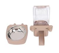 HEEPDD Alimentador de Perros Colgante, Dispensador de Comida de Gatos Espacio de Gran Capacidad, Ahorro de Alimentos para Mascotas, Alimentador de Agua de Alimentos Colgantes para Jaula (Brown)
