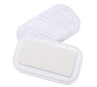 HEEPDD Almohadilla de Tinta, Tinta Aceitosa Segura, No Libre, de Larga Duración, Fácil de Operar con Colores Flash, para Cartón, Papel Kraft, Cuero, Madera, Arcilla, Superficies (UM-8 Blanco claro