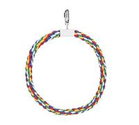 HEEPDD Anillo de Escalada de Juguete para Columpio de Cuerda para Pájaros, Soporte para Percha para Escalar Loros, Juguete para Masticar con Columpio de Cuerda de Algodón Suave con