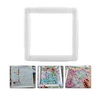 HEEPDD Aro de bordado, aro de costura cuadrado de plástico para bordado fijo para marco de punto de cruz de plástico Aro de bordado para herramienta de punto de cruz de bordado(20,3 × 20,3 cm)