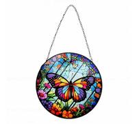 HEEPDD Atrapasueños de Vidrieras para Colgar en la Ventana, Colorido íris, Prisma, Decoración Artística para el Hogar, Balcón, Patio, Sala de Estar, Dormitorio, Estudio, Adorno de (20 * 20CM)