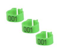 HEEPDD Bandas Numeradas para Patas de Pájaros, Anillos de Plástico de 8 Mm para Paloma, Codorniz, Agapornis, Pájaros Pequeños, Paquete de 100, 001-100 (Green)