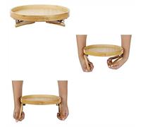 HEEPDD Bandeja de Mesa con Brazo para sofá, Mesa para Comer Bocadillos y Bebidas, Accesorio Portátil para sofá de 10 Pulgadas, Bandeja de con Brazo para, Muebles Plegables de bambú con Clamp/Holder
